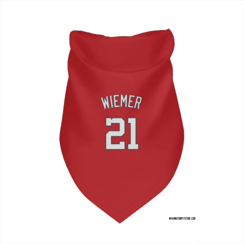 Washington Nationals Joey Wiemer Red Pet Bandana for Dog & Cat