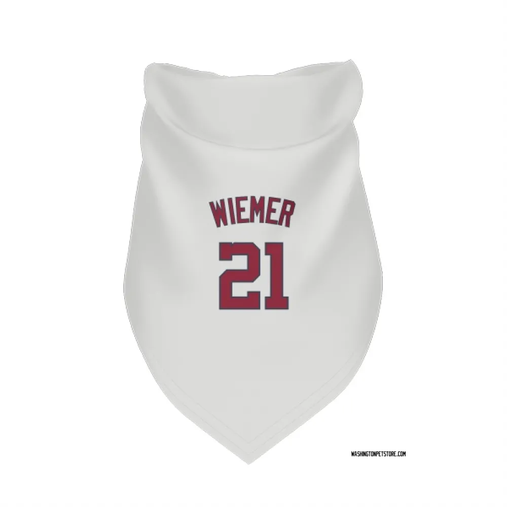 Washington Nationals Joey Wiemer White Pet Bandana for Dog & Cat