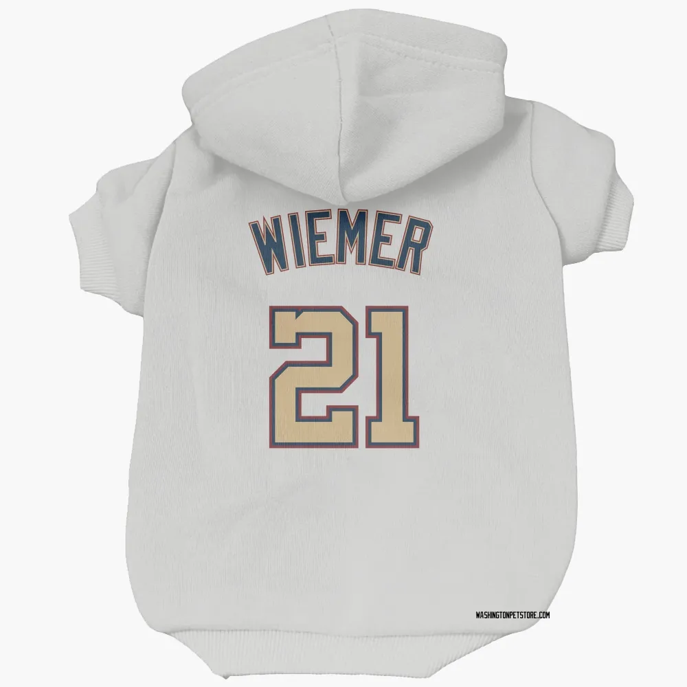 Washington Nationals Joey Wiemer White/Gold Pet Hoodie for Dog & Cat