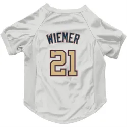 Washington Nationals Joey Wiemer White/Gold Pet Jersey for Dog & Cat