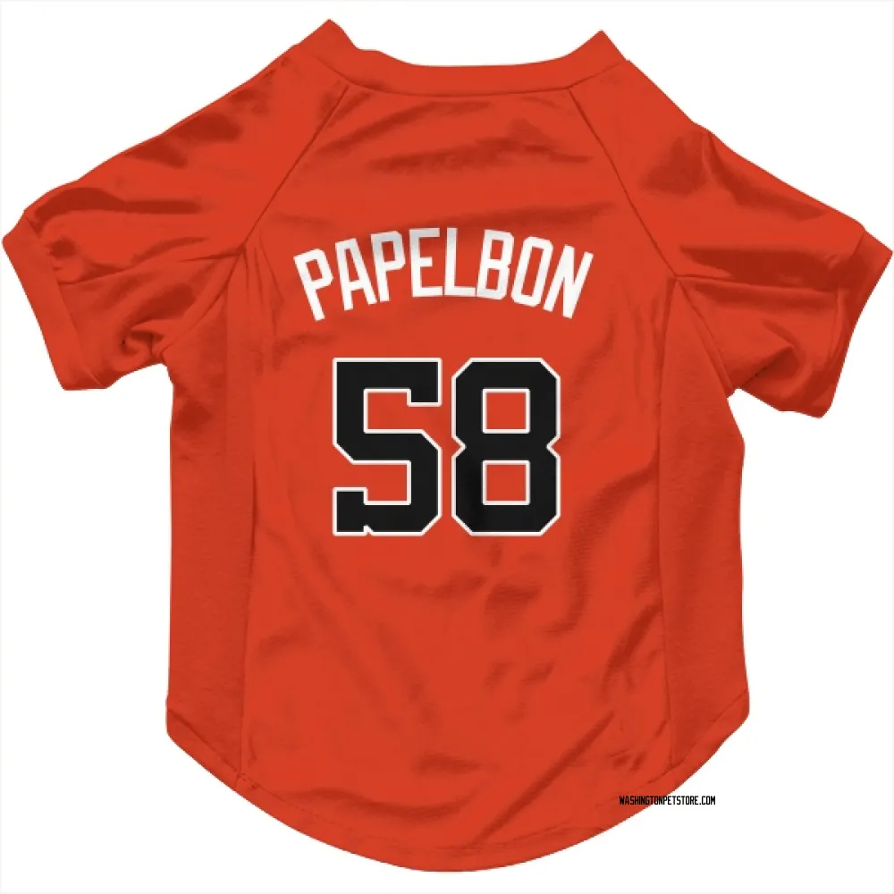 Washington Nationals Jonathan Papelbon Orange Pet Jersey for Dog & Cat
