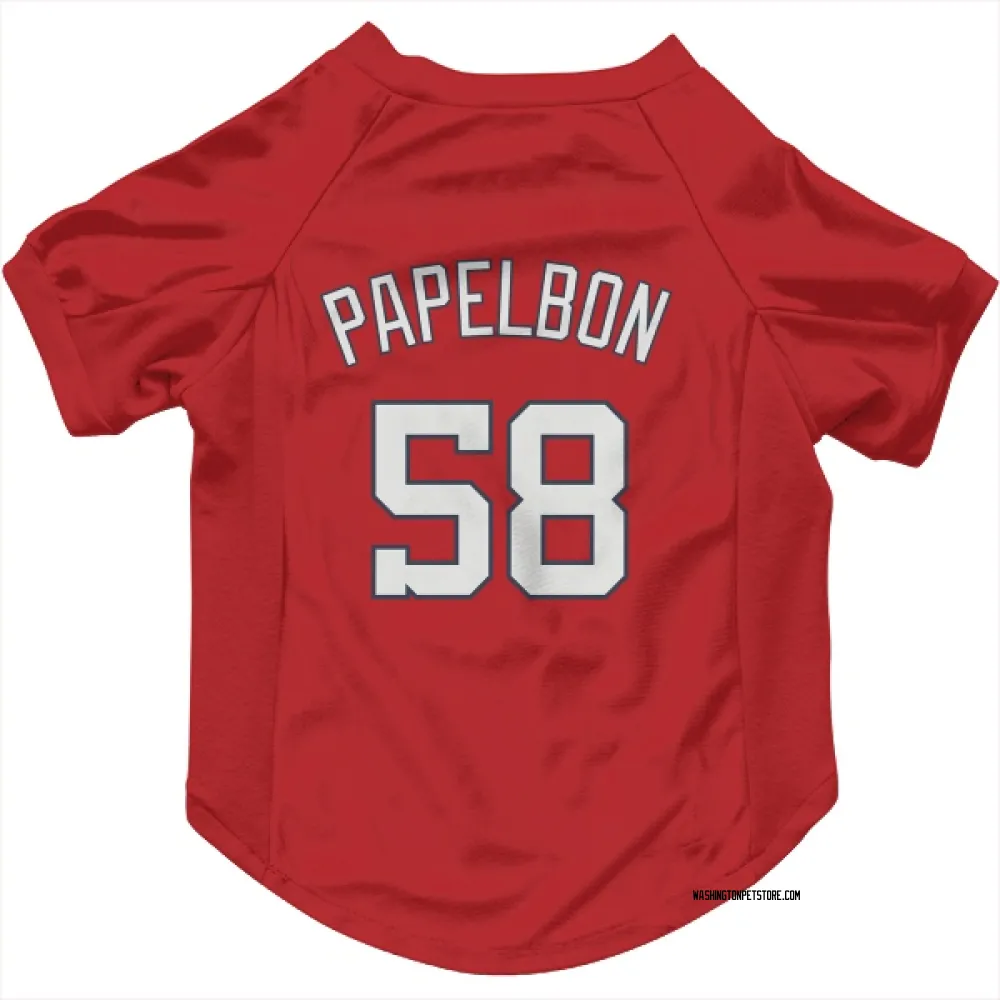 Washington Nationals Jonathan Papelbon Red Pet Jersey for Dog & Cat