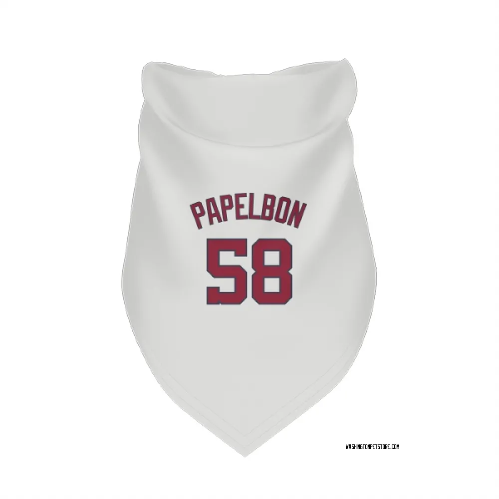 Washington Nationals Jonathan Papelbon White Pet Bandana for Dog & Cat