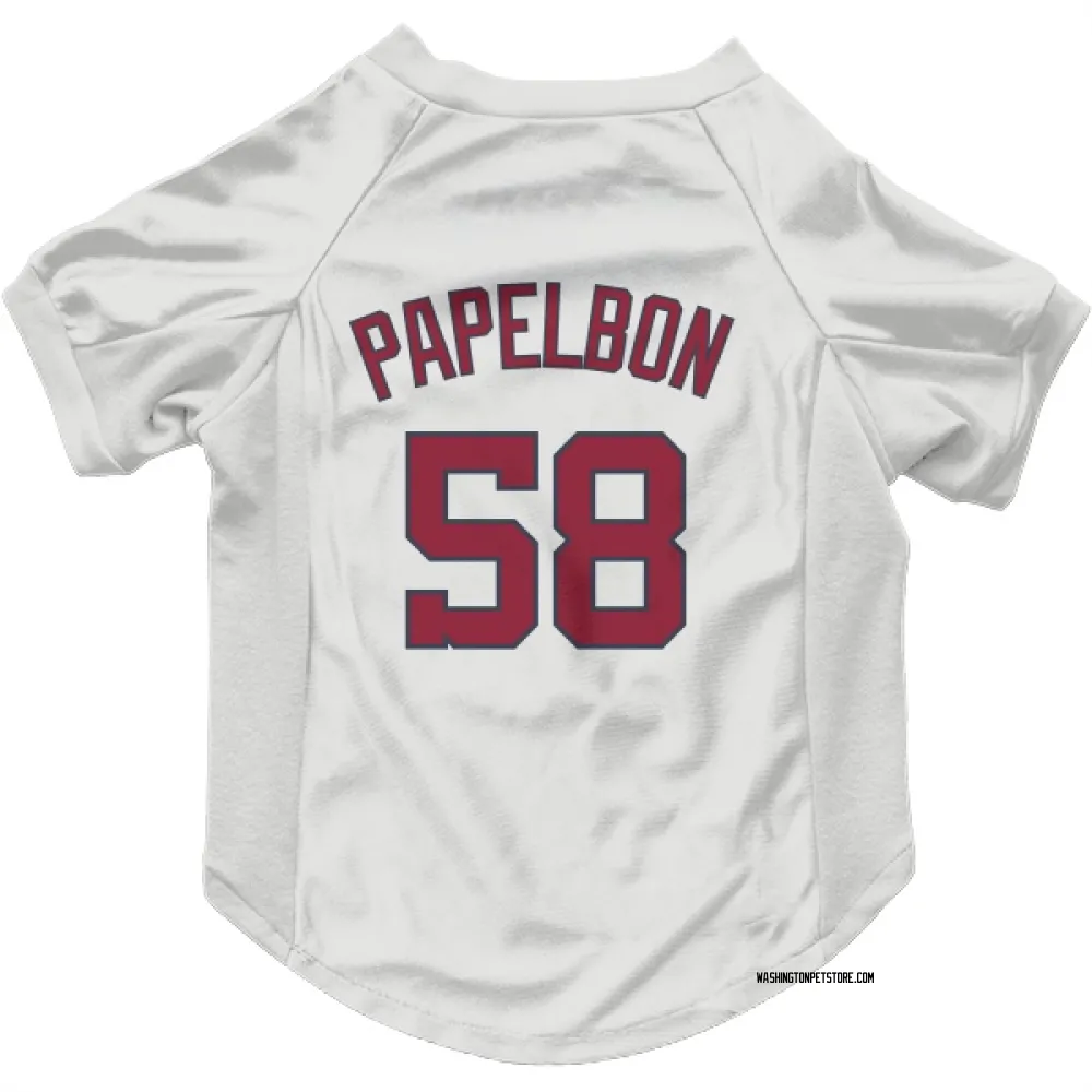 Washington Nationals Jonathan Papelbon White Pet Jersey for Dog & Cat