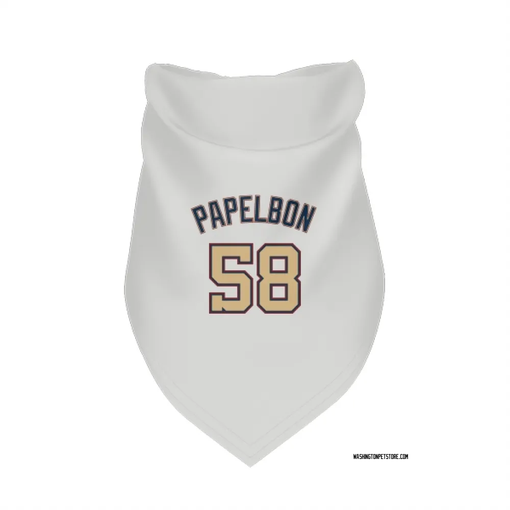 Washington Nationals Jonathan Papelbon White/Gold Pet Bandana for Dog & Cat