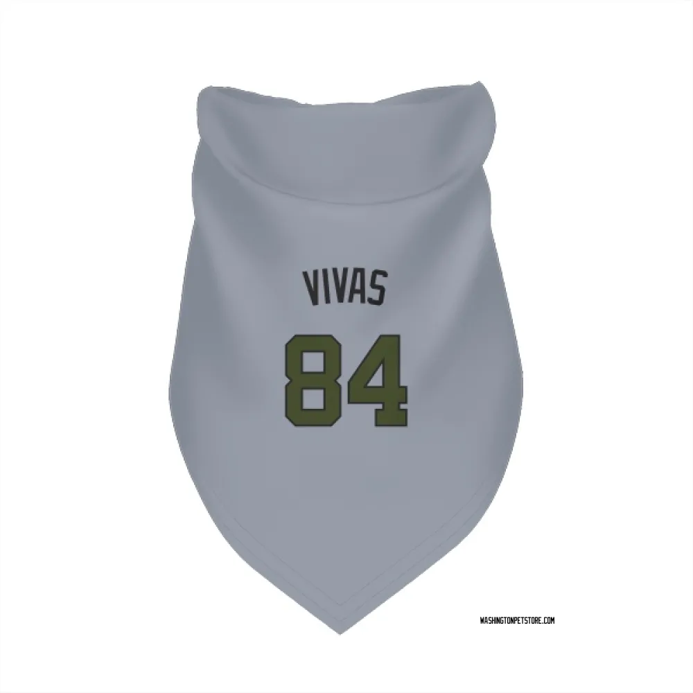 Washington Nationals Jorbit Vivas Gray Pet Bandana for Dog & Cat