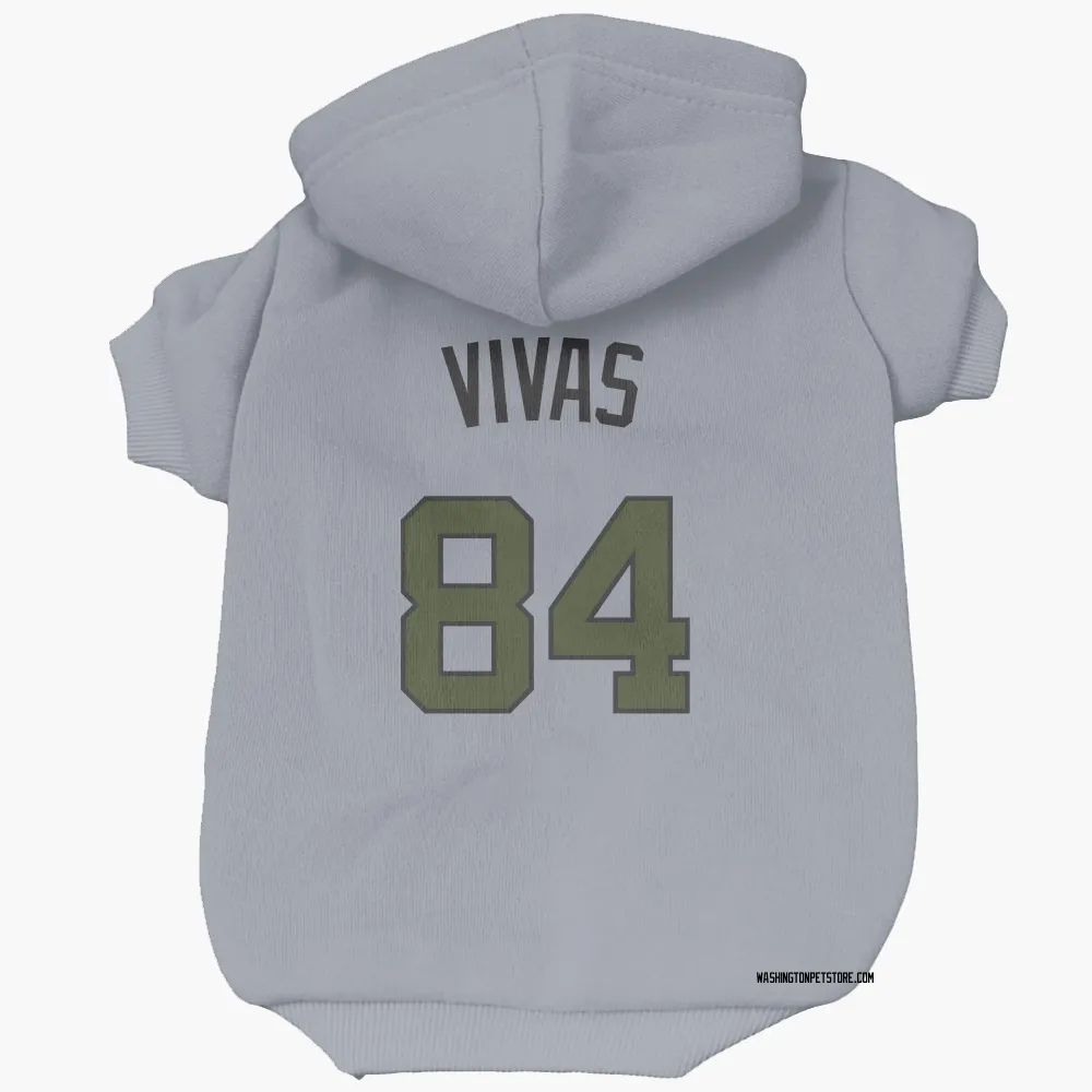 Washington Nationals Jorbit Vivas Gray Pet Hoodie for Dog & Cat