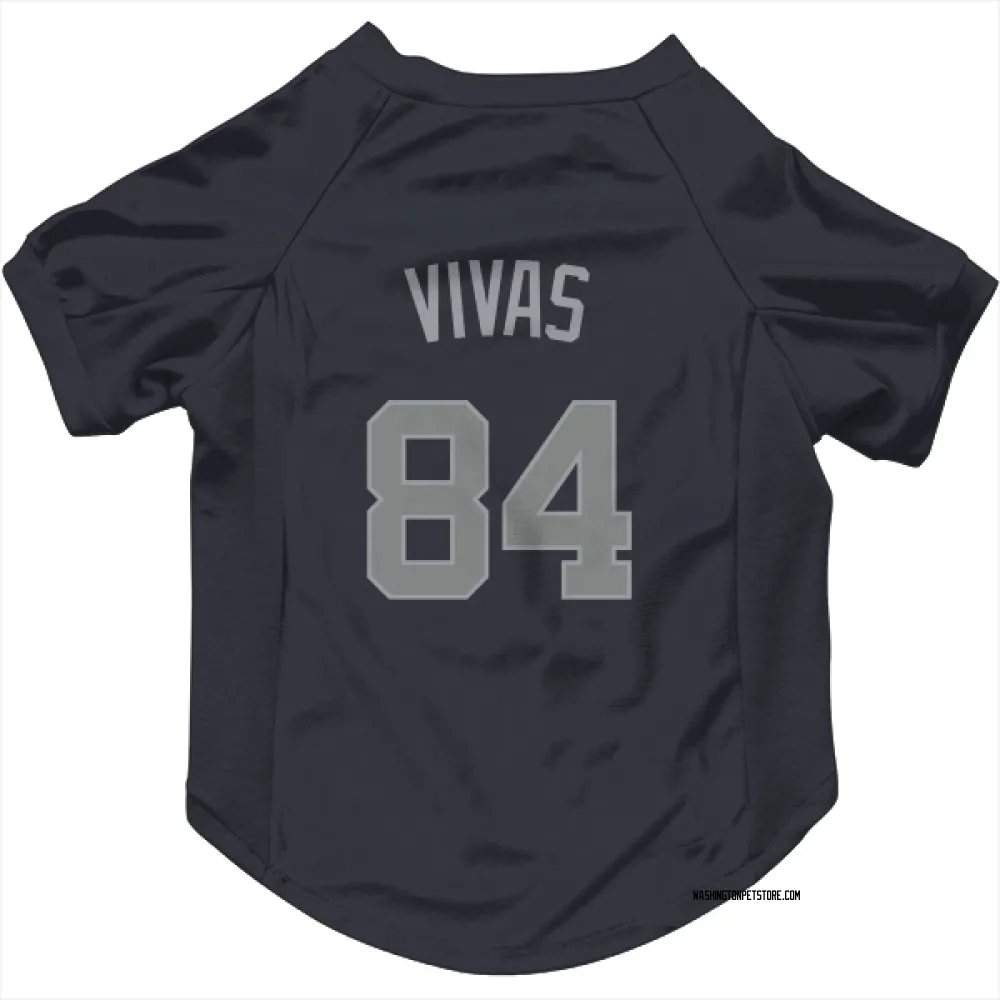 Washington Nationals Jorbit Vivas Navy Gray Pet Jersey for Dog & Cat