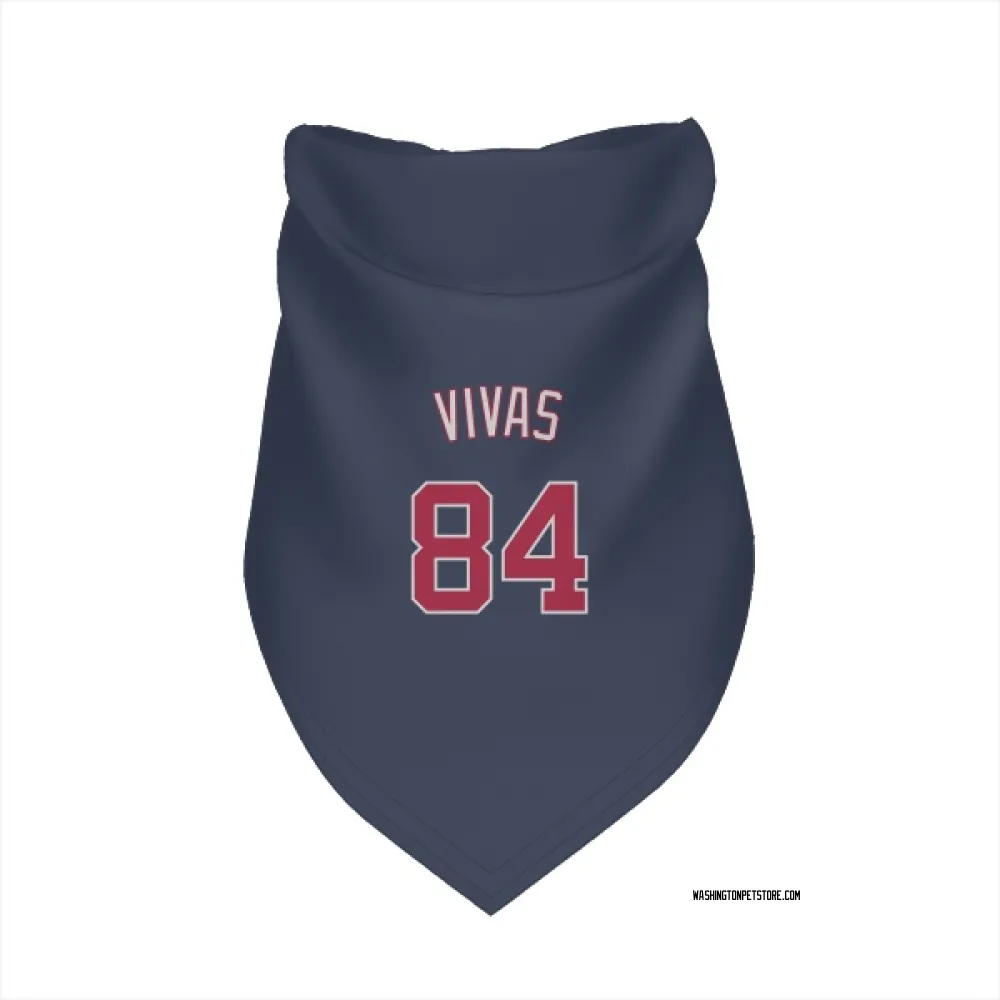 Washington Nationals Jorbit Vivas Navy Pet Bandana for Dog & Cat