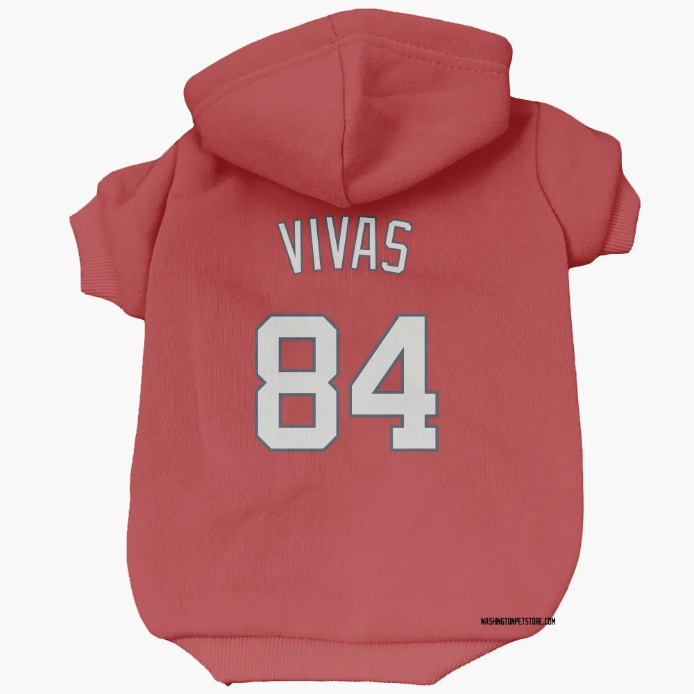 Washington Nationals Jorbit Vivas Red Pet Hoodie for Dog & Cat