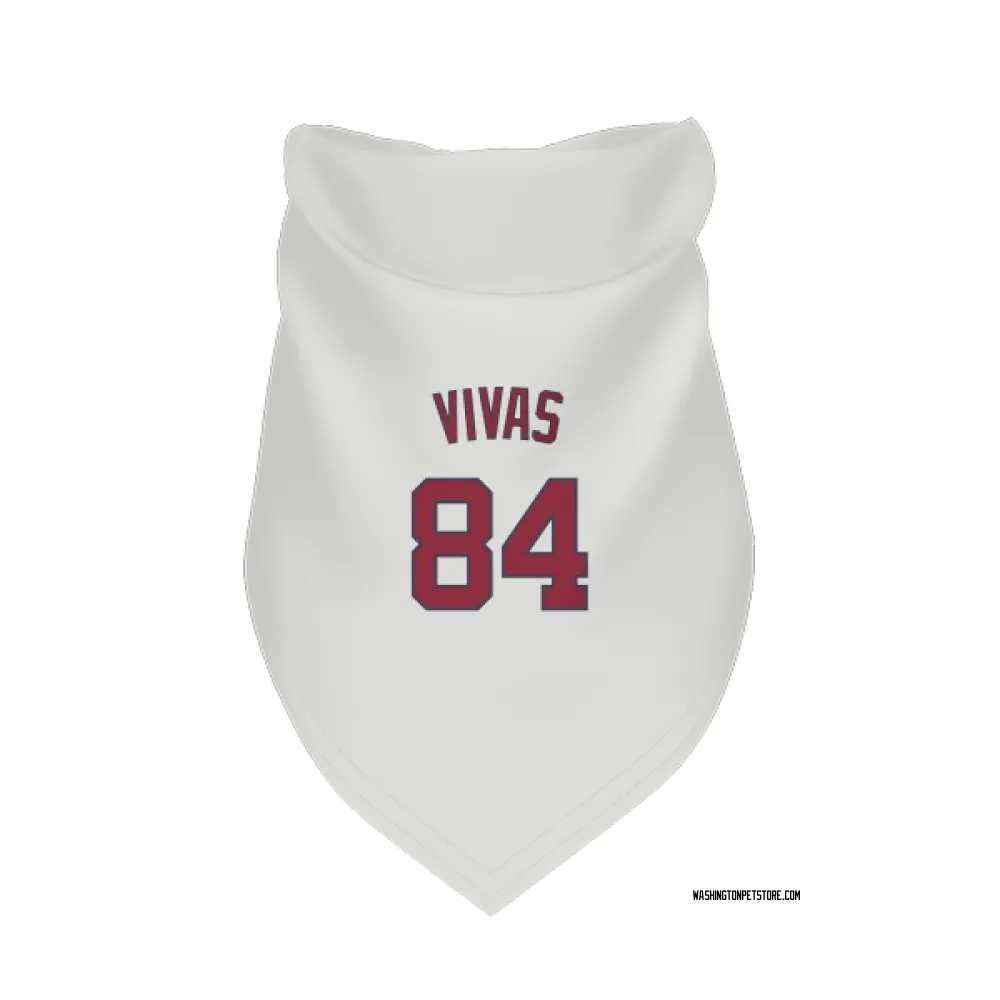 Washington Nationals Jorbit Vivas White Pet Bandana for Dog & Cat
