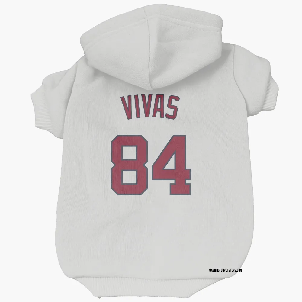 Washington Nationals Jorbit Vivas White Pet Hoodie for Dog & Cat