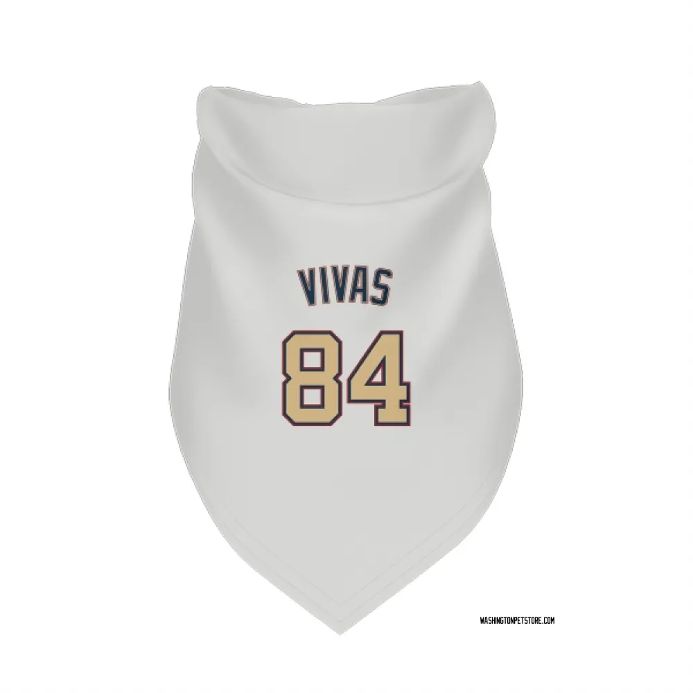 Washington Nationals Jorbit Vivas White/Gold Pet Bandana for Dog & Cat