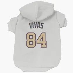 Washington Nationals Jorbit Vivas White/Gold Pet Hoodie for Dog & Cat