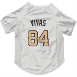Washington Nationals Jorbit Vivas White/Gold Pet Jersey for Dog & Cat