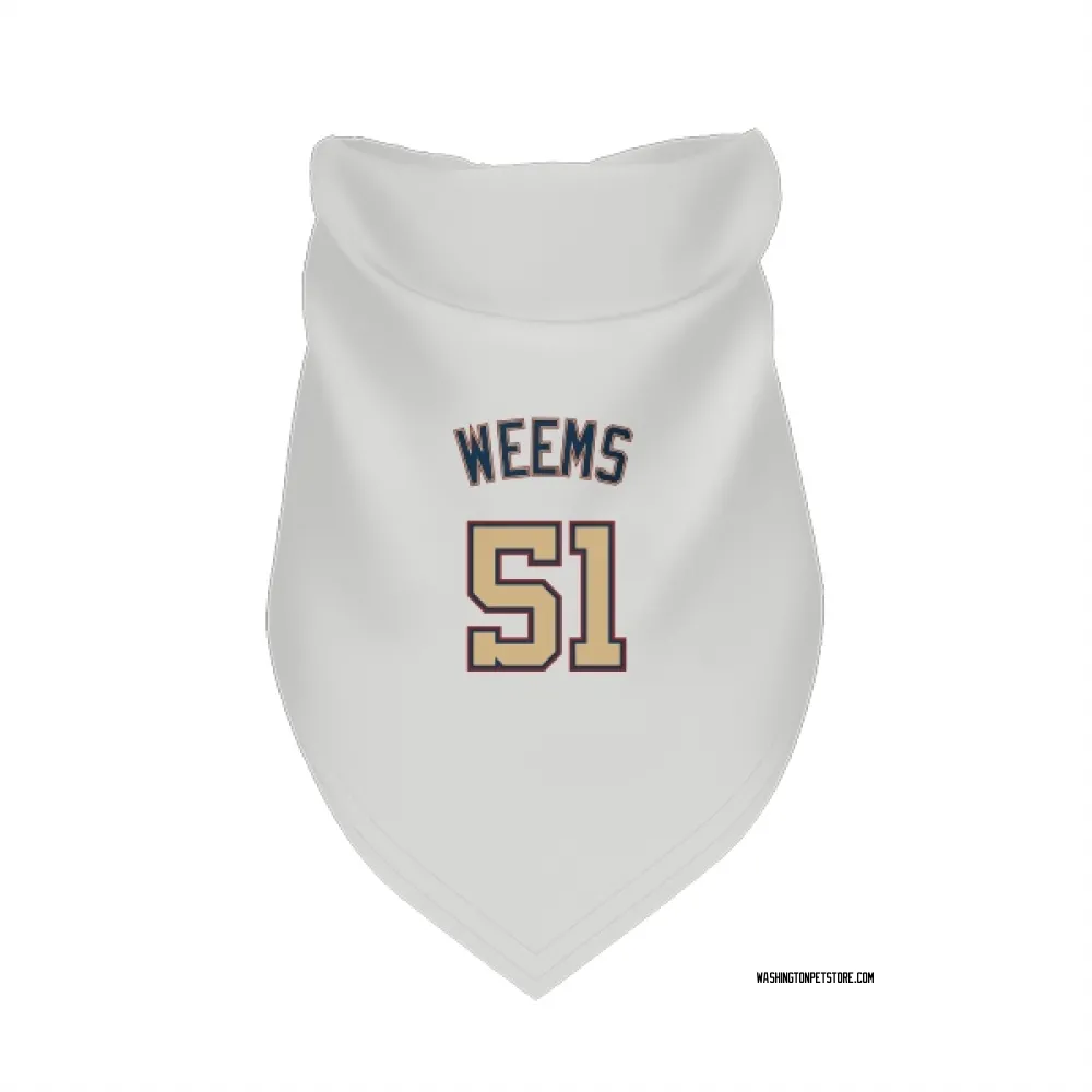 Washington Nationals Jordan Weems White/Gold Pet Bandana for Dog & Cat