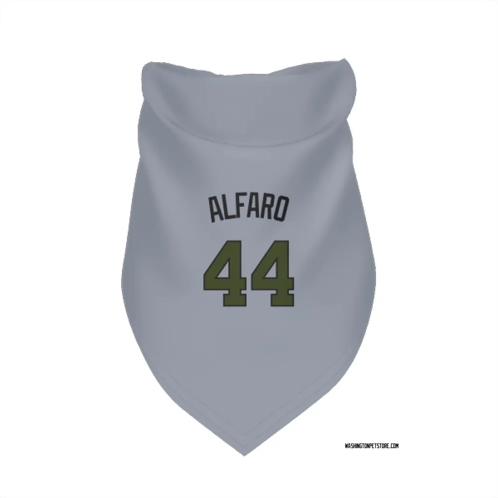 Washington Nationals Jorge Alfaro Gray Pet Bandana for Dog & Cat
