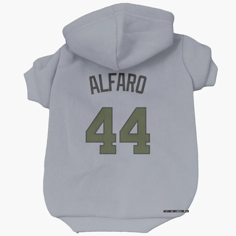 Washington Nationals Jorge Alfaro Gray Pet Hoodie for Dog & Cat