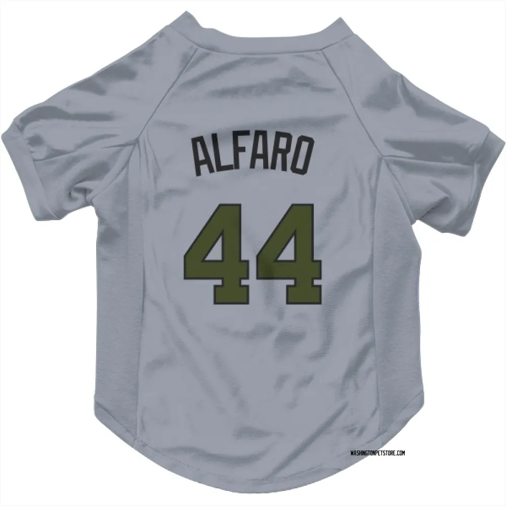 Washington Nationals Jorge Alfaro Gray Pet Jersey for Dog & Cat