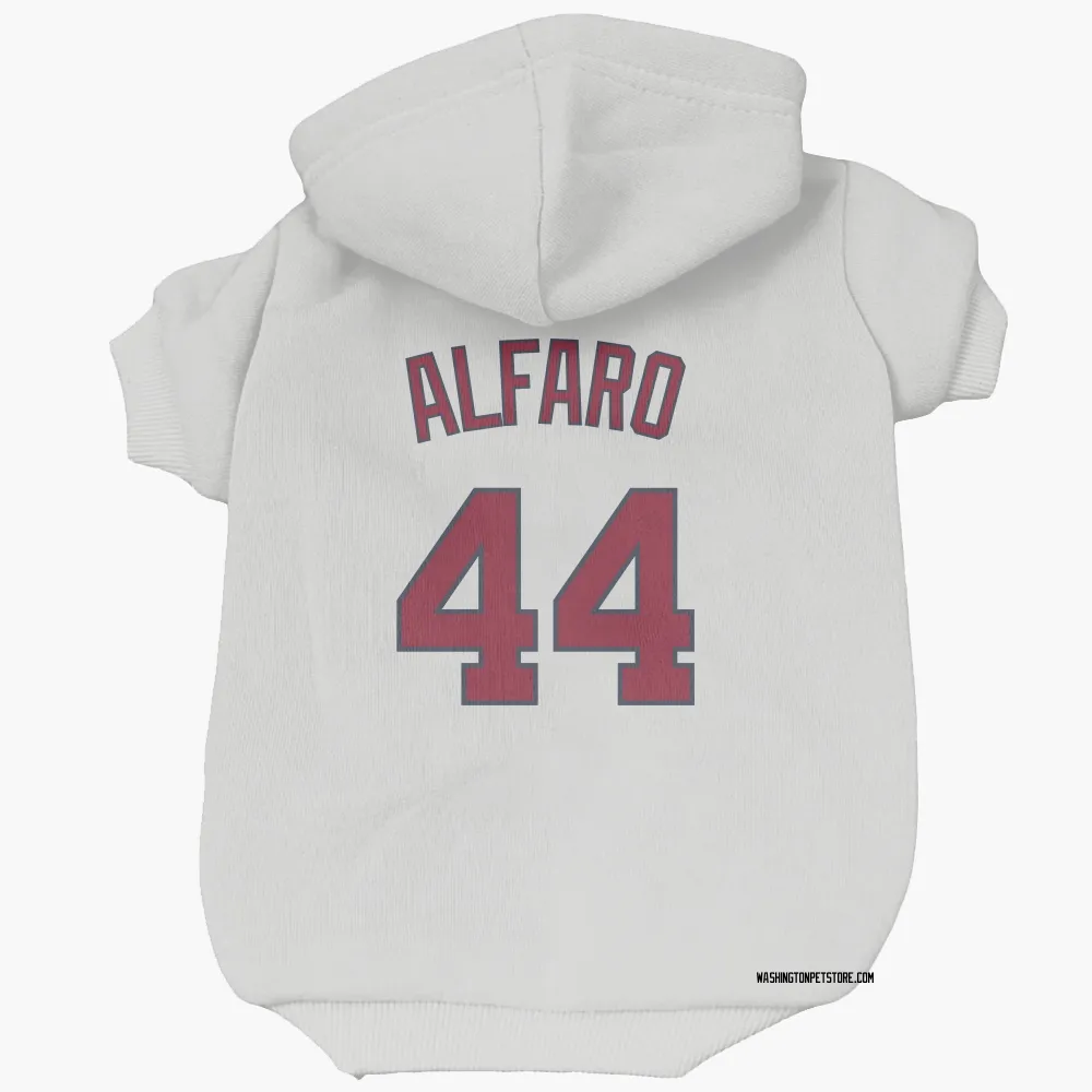 Washington Nationals Jorge Alfaro White Pet Hoodie for Dog & Cat