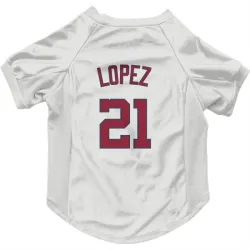 Washington Nationals Jorge Lopez White Pet Jersey for Dog & Cat