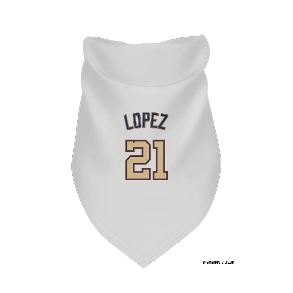 Washington Nationals Jorge Lopez White/Gold Pet Bandana for Dog & Cat