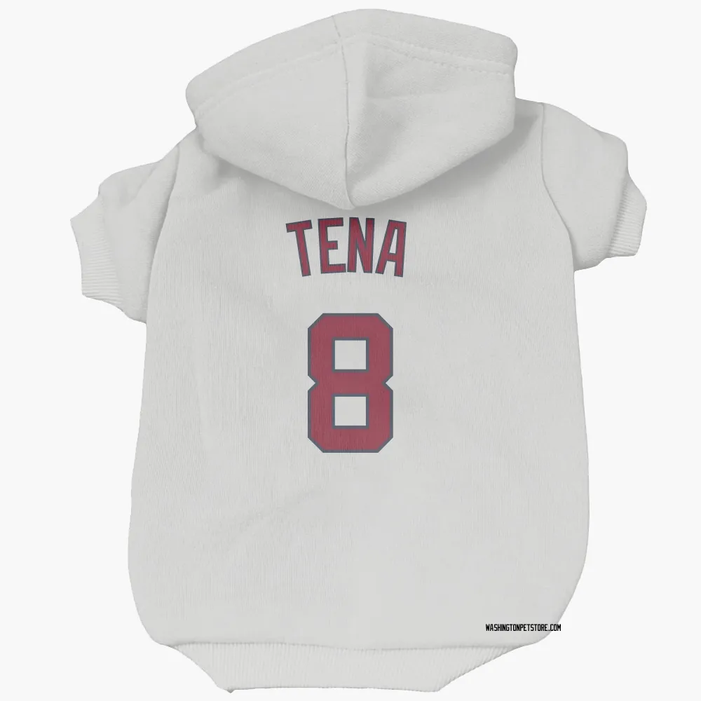 Washington Nationals Jose Tena White Pet Hoodie for Dog & Cat