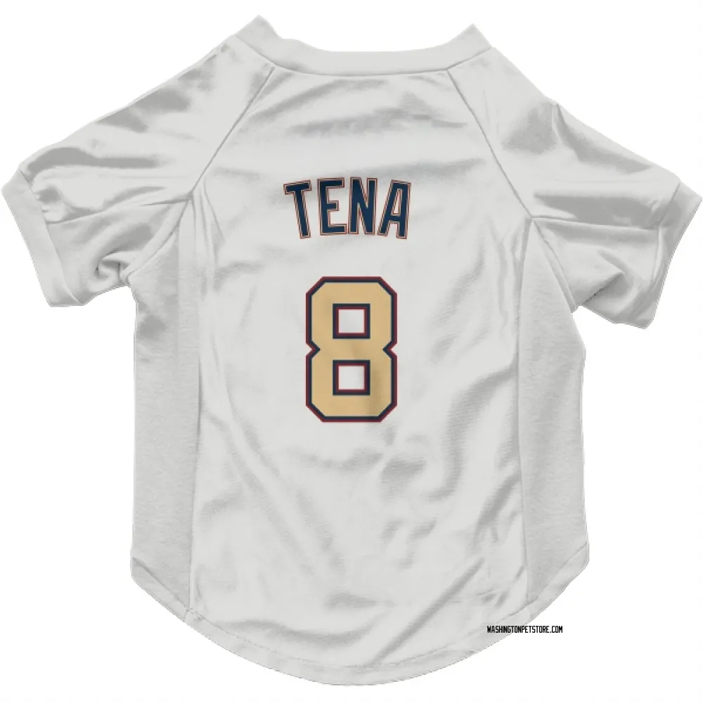 Washington Nationals Jose Tena White/Gold Pet Jersey for Dog & Cat