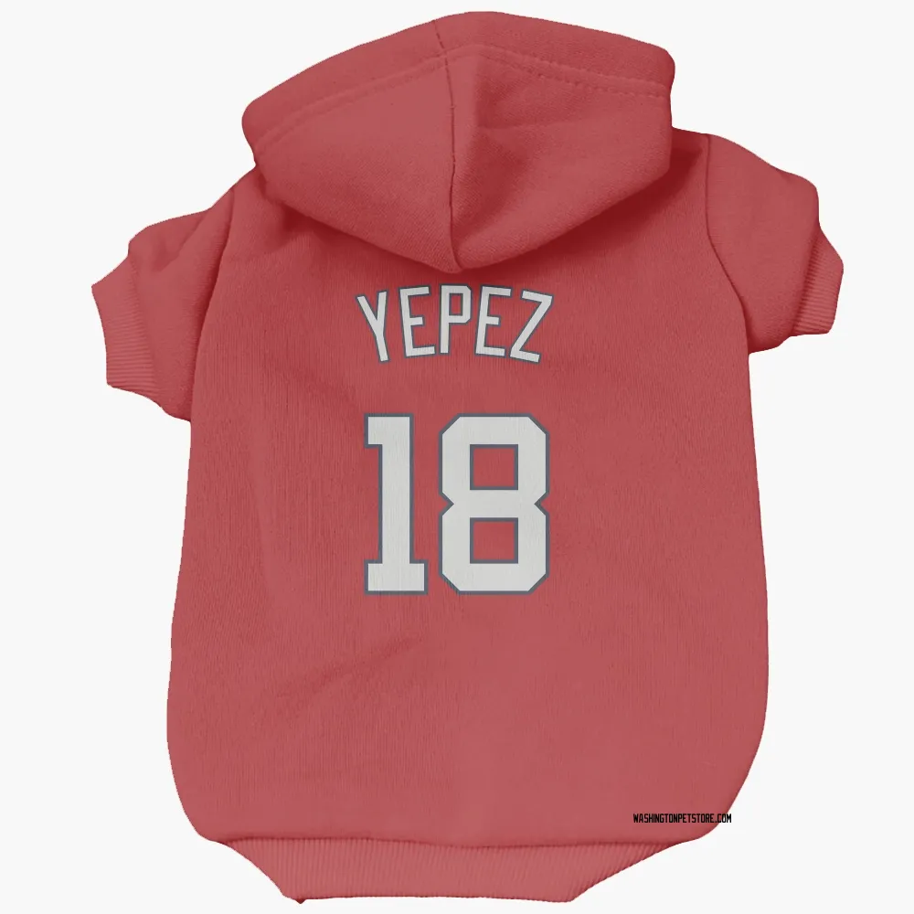 Washington Nationals Juan Yepez Red Pet Hoodie for Dog & Cat