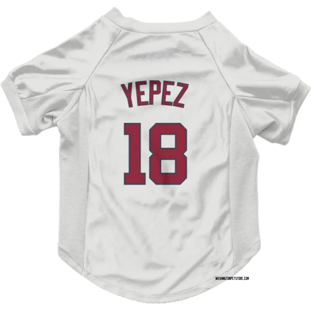 Washington Nationals Juan Yepez White Pet Jersey for Dog & Cat
