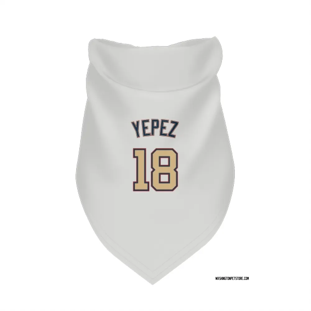 Washington Nationals Juan Yepez White/Gold Pet Bandana for Dog & Cat