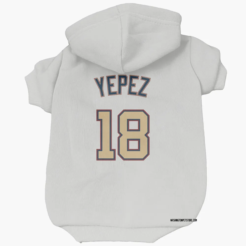 Washington Nationals Juan Yepez White/Gold Pet Hoodie for Dog & Cat