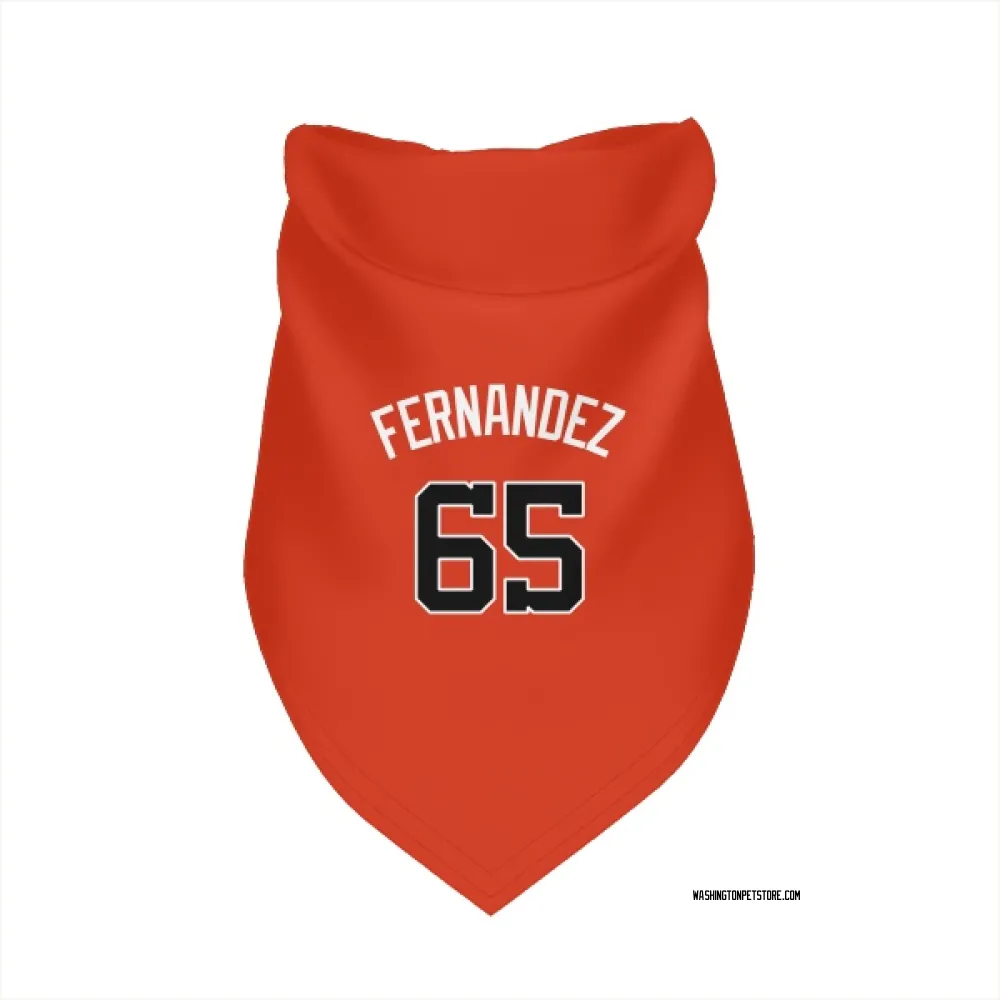 Washington Nationals Julian Fernandez Orange Pet Bandana for Dog & Cat