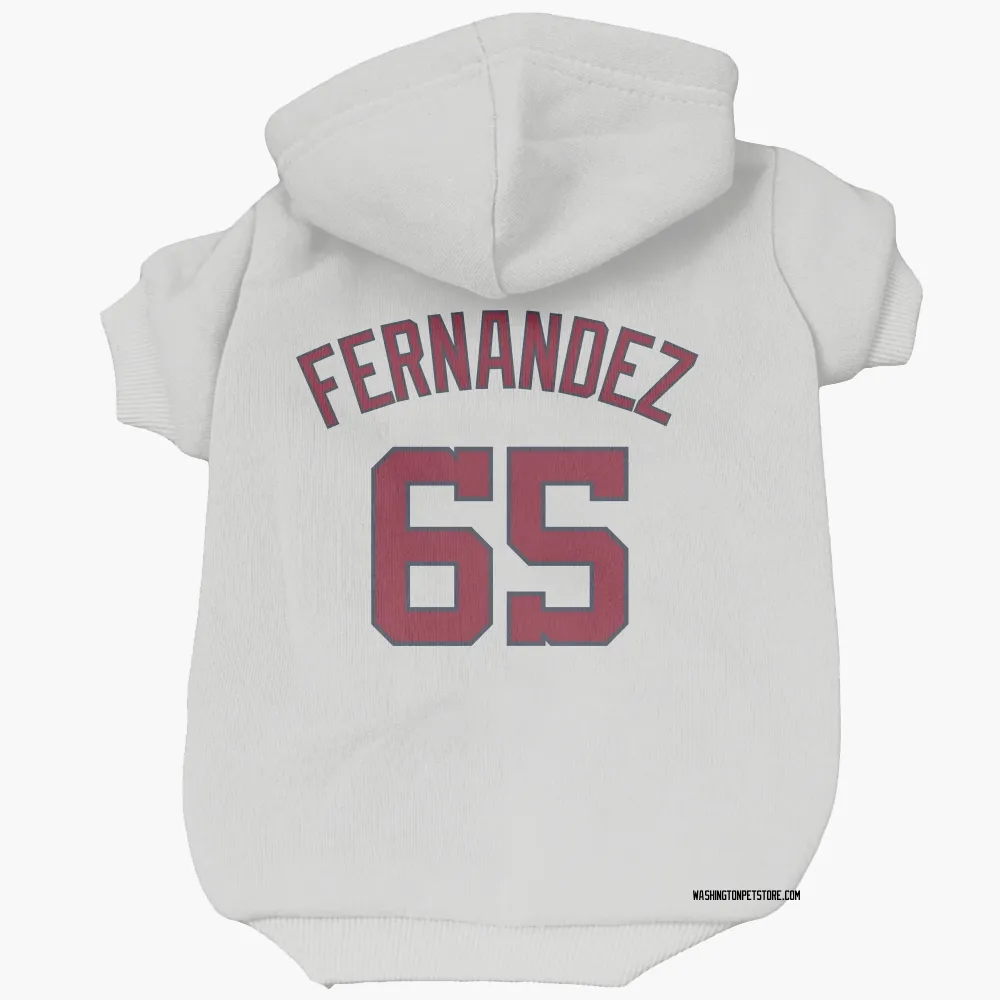 Washington Nationals Julian Fernandez White Pet Hoodie for Dog & Cat