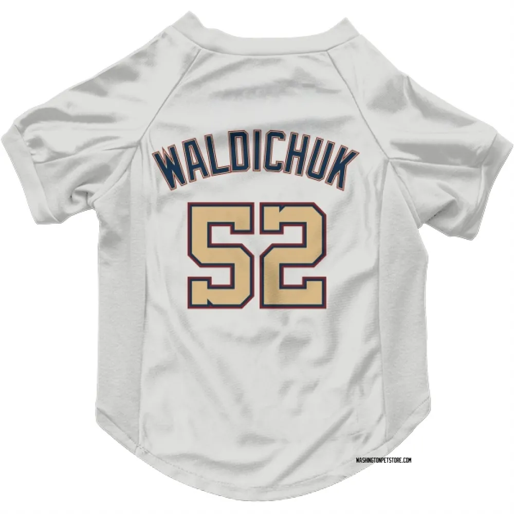 Washington Nationals Ken Waldichuk White/Gold Pet Jersey for Dog & Cat