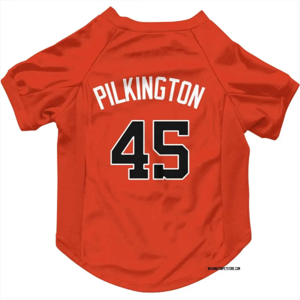 Washington Nationals Konnor Pilkington Orange Pet Jersey for Dog & Cat