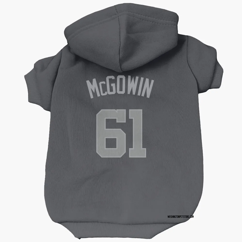 Washington Nationals Kyle McGowin Navy Gray Pet Hoodie for Dog & Cat