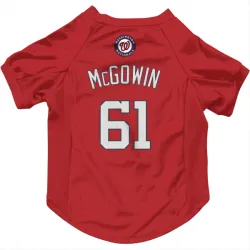 Washington Nationals Kyle McGowin Red Pet Jersey for Dog & Cat