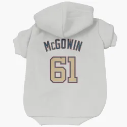 Washington Nationals Kyle McGowin White/Gold Pet Hoodie for Dog & Cat