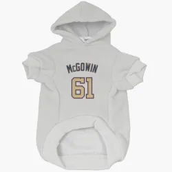 Washington Nationals Kyle McGowin White/Gold Pet Hoodie for Dog & Cat