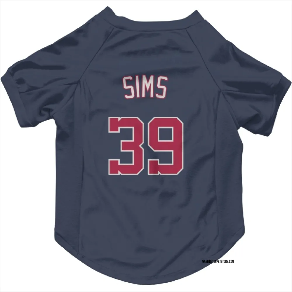 Washington Nationals Lucas Sims Navy Pet Jersey for Dog & Cat