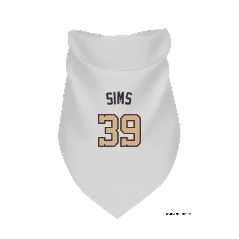 Washington Nationals Lucas Sims White/Gold Pet Bandana for Dog & Cat