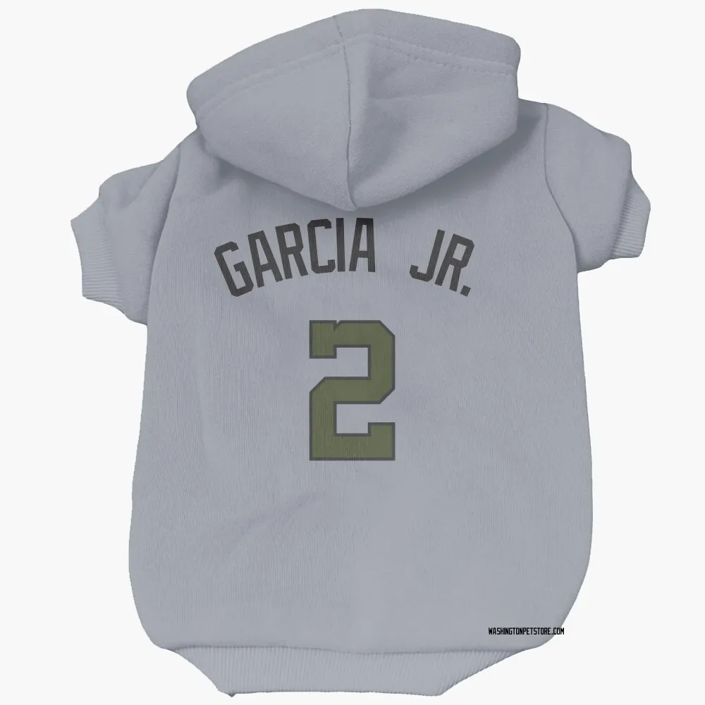 Washington Nationals Luis Garcia Jr. Gray Pet Hoodie for Dog & Cat