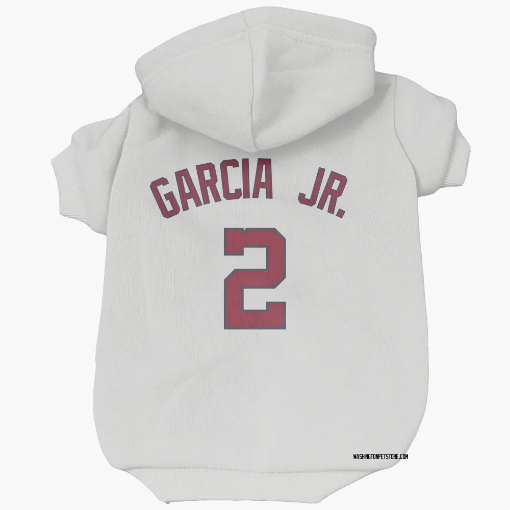 Washington Nationals Luis Garcia Jr. White Pet Hoodie for Dog & Cat