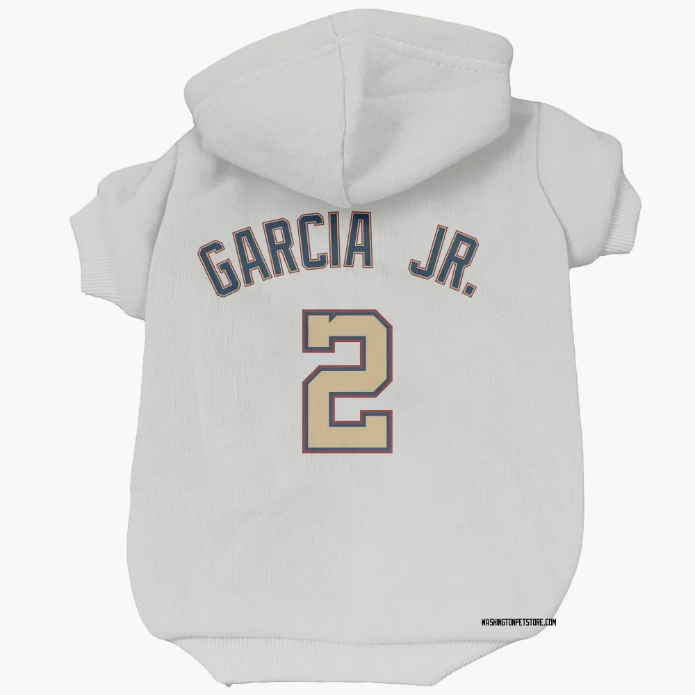 Washington Nationals Luis Garcia Jr. White/Gold Pet Hoodie for Dog & Cat