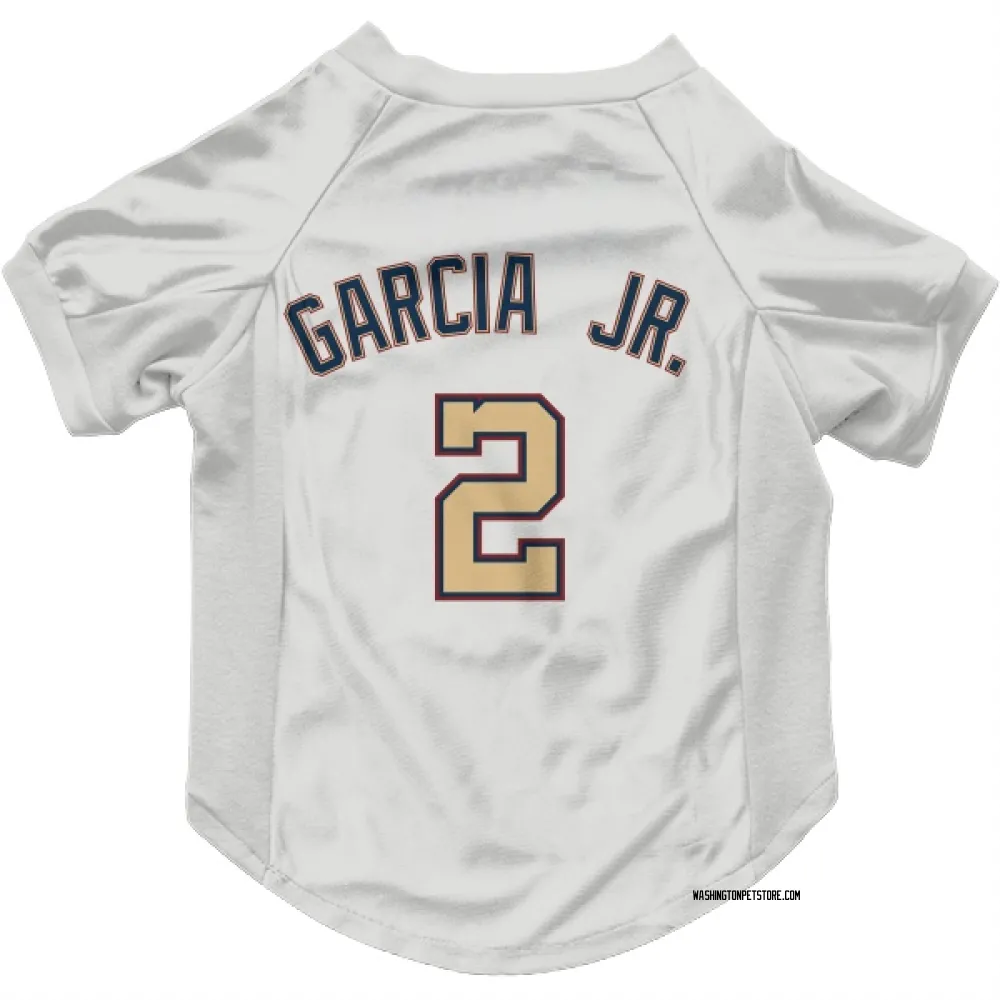 Washington Nationals Luis Garcia Jr. White/Gold Pet Jersey for Dog & Cat