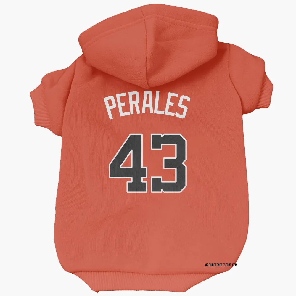 Washington Nationals Luis Perales Orange Pet Hoodie for Dog & Cat
