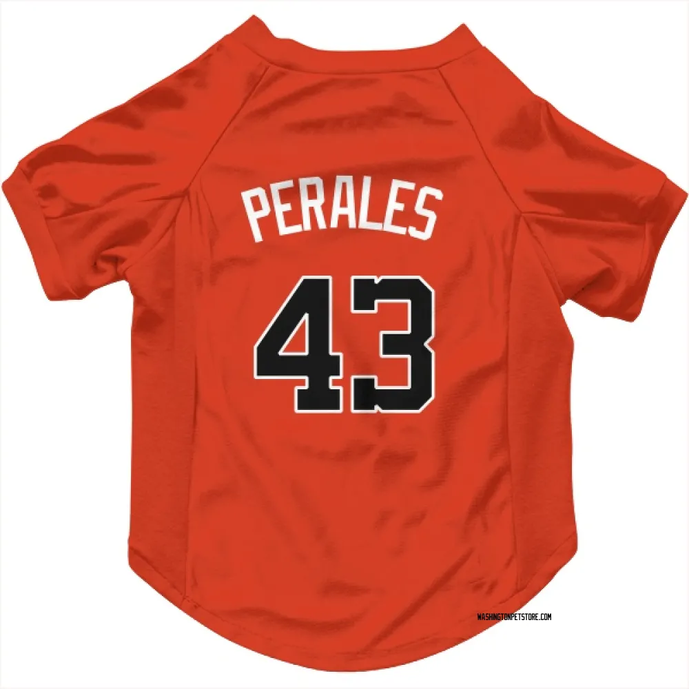 Washington Nationals Luis Perales Orange Pet Jersey for Dog & Cat