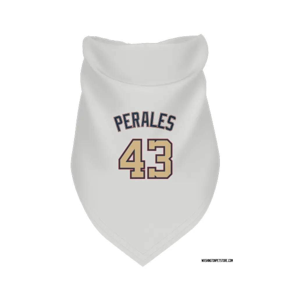 Washington Nationals Luis Perales White/Gold Pet Bandana for Dog & Cat