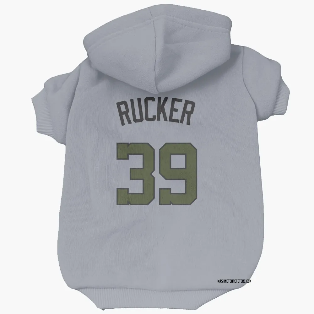 Washington Nationals Michael Rucker Gray Pet Hoodie for Dog & Cat
